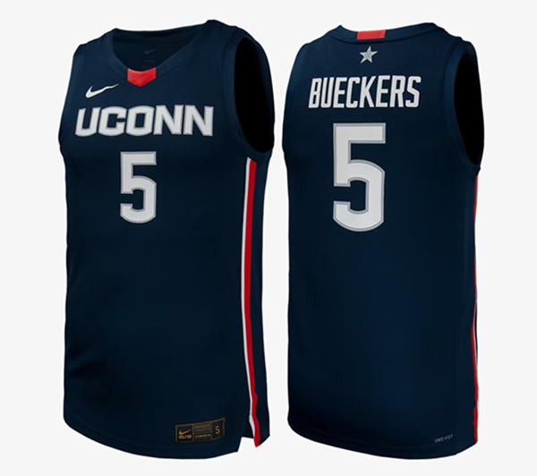 Youth UConn #5 Paige Bueckers Navy 2023/24 College Basketball Jersey